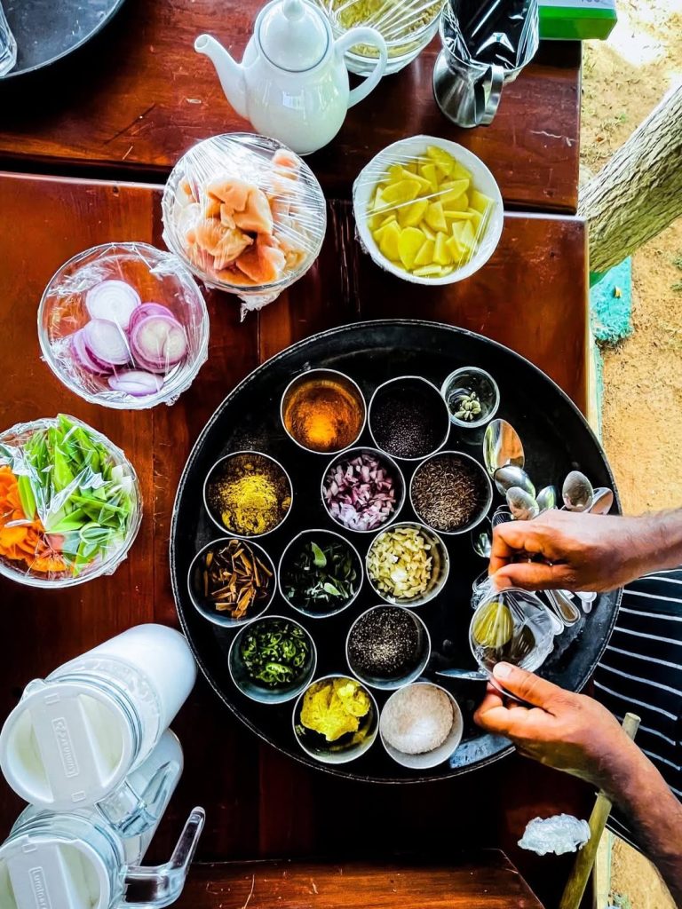 Thaulle Resort: Ayurvedische Gewürze, Kochkurs und Zutaten